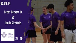 Leeds Beckett 1s VS Leeds City Owls [upl. by Milo]