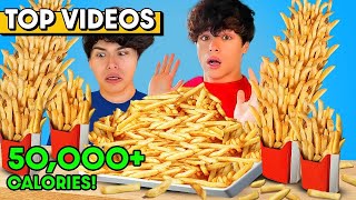 Craziest EATING CHALLENGES INSANE  Stokes Twins [upl. by Yousuf]