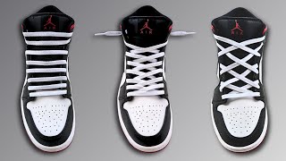 3 COOL WAYS TO LACE JORDAN 1 MIDS  Cool Lacing Styles [upl. by Gonzalez]