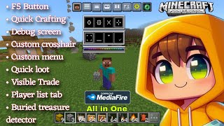 HUDMod For Minecraft PE 121  All in one Survival Pack For Minecraft PEBE [upl. by Atsedom]