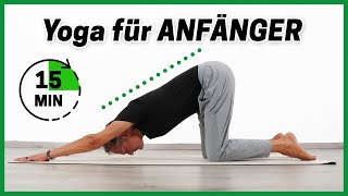 15 Min YOGA für ANFÄNGER Einfachen Starten [upl. by Airdnahs]