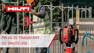 Transférer des hauteurs avec le laser rotatif Hilti PR 4022 [upl. by Ardis727]