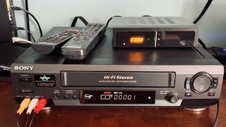 How to Connect Your OTA Digital Converter Box to Your VCR to Record TV on Video Cassette [upl. by Eseyt]