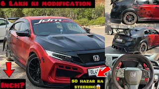 🔥🔥2024 Modified Civic इस Civic ने दिल खुश करदिया🔥 Full Customise Bodykit🔥 50 Hazar ka steering😱🔥 [upl. by Ragse]