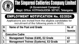 Singareni Collieries Latest Job Notification VidyaTv3 sccljobs singareni [upl. by Enelak712]