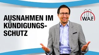 Gibt es Ausnahmen vom Kündigungsschutz für Betriebsräte  Betriebsrat Video [upl. by Annahgiel]