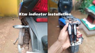 Aprilia Sr 125 🛵 Modified  ktm indicator installation  🔥 [upl. by Esta]