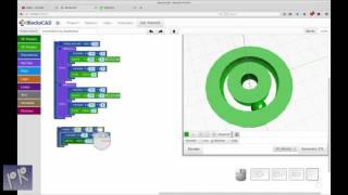 BlocksCAD  Blocks Based Programming a Printable Bearing [upl. by Murdoch]