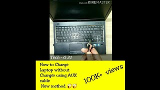 How to Charge Any Laptop WITHOUT Charger  Using AUX Cable [upl. by Caine656]