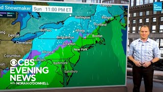 Millions under winter storm watch as snow moves across Midwest and New England [upl. by Eenwahs]