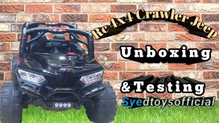 Rc 4x4 Crawler Jeep Unboxing amp Testing 24 Ghz Remote control Ride on a car  Syedtoysofficial 🔥🔥🔥 [upl. by Avuha]