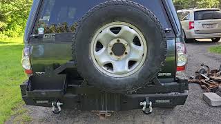 Tacoma Hooke Road tire carrier bumper review [upl. by Aitat]