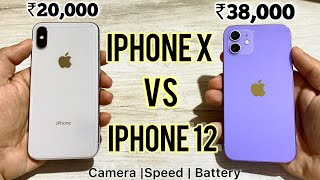 iPhone X vs iPhone 12 Detailed Comparison Hindi 🔥 iPhone X second price 🔥Camera  Speed [upl. by Eceinart]