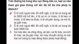 150 Cau hoi va dap an ve luat giao thong duong bo [upl. by Erkan]