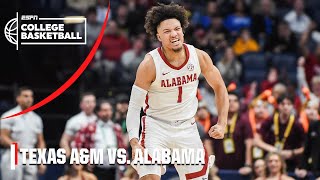 Alabama DOMINATES Texas AampM  Full Game Highlights  ESPN College Basketball [upl. by Eidnahs]