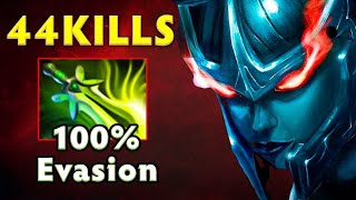 WTF 100 Evasion Phantom Assassin Butterfly Build 44Kills Insane Evasion 736c Dota 2 [upl. by Leticia729]