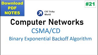 CN CSMACD Binary Exponential Back off Algorithm GATE NETCSE [upl. by Brosy]