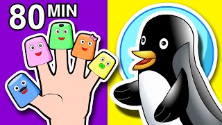 Finger Family Songs Collection  80 Mins of Nursery Rhymes  Kindergarten Kids Learn by BusyBeavers [upl. by Aicilaf]