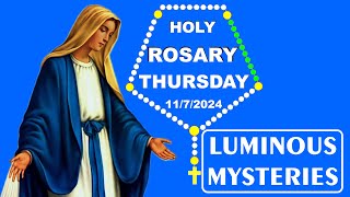 Holy Rosary For Today  Luminous Mysteries 1172024  Catholic Rosary Prayer —Holy Rosary 247 [upl. by Burty]