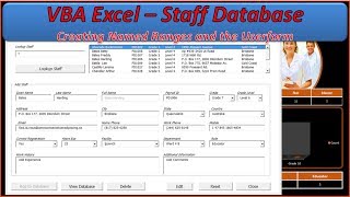 Staff Database  VBA Staff Registration Userform [upl. by Udele]