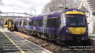 ScotRail Cass 170s at Greenloaning amp 170158 Combo Crossover at Pitlochry 160424 [upl. by Frame]