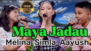 Maya Jadau  Team Melina rai Aayush lama Simla dhital  voice of kids s3 Grand finale [upl. by Thad]