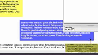 Dreamweaver CS55 HTML5 CSS3 tutorial paragraph nthchild lessonspart 4 [upl. by Kosiur630]