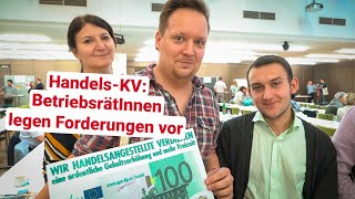 KVHandel BetriebsrätInnen legen Forderungen vor [upl. by Infield]