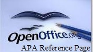 APA style reference page formatting OpenOffice [upl. by Ecirtap]