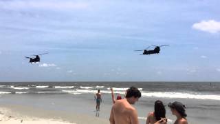 Military helicopters at Tybee part two [upl. by Atiuqes485]