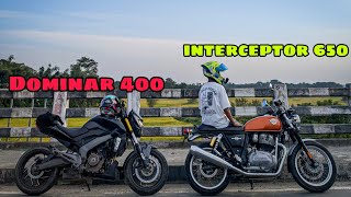 Interceptor 650 Dominar 400 sort ride 🥰 dipvlog42 [upl. by Sybila]