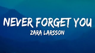 Zara Larsson MNEK  Never Forget You Lyrics [upl. by Arihsaj]