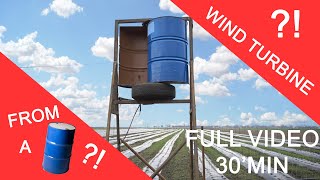 How to build eolian turbine with oil barrel step by step inexpensive VAWT savonius [upl. by Brown]