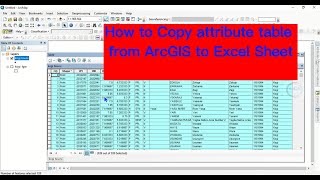 How to Copy Attribute Table from ArcGIS to Excel Sheet [upl. by Nylessoj]