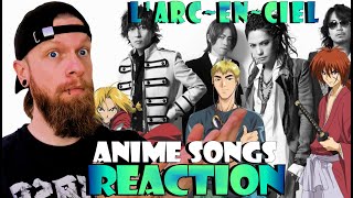 Every Anime Song by LArcenCiel and Hyde 1994 2018 Reaction [upl. by Crowell542]