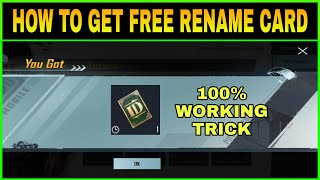 HOW TO GET FREE RENAME CARD IN PUBG MOBILE  NEW RETURNER EVENTS TO GET FREE REWARDS [upl. by Eked]