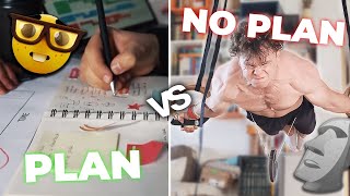 Training with a plan VS no plan Calisthenics [upl. by Llimaj]