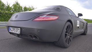 MercedesBenz SLS AMG w Akrapovic Exhaust Lovely Sounds [upl. by Reiner]