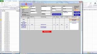 Rechnungen Rechnungsprogramm auf Basis einer Excel Datei VBA Programmierung [upl. by Anaeerb142]