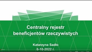 Centralny rejestr beneficjentów rzeczywistych [upl. by Akino324]