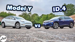 2021 VW ID4 vs Tesla Model Y [upl. by Chester]