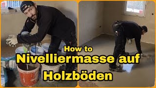 How to Nivelliermasse auf Holzböden Holzboden spachteln  so gehts [upl. by Ylehsa]