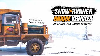 Snowrunner All trucks with Unique Features amp Functionality [upl. by Ping828]