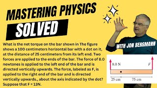 Mastering Physics Solved What is the net torque on the bar shown in The figure shows a [upl. by Niltag]