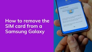 How To Remove a SIM Card From a Samsung Phone [upl. by Enyrehtac307]