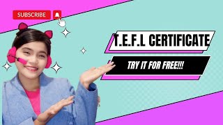 TEFL CERTIFICATE  for free [upl. by Nnaeiram]