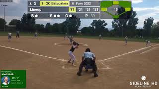 OC Batbusters  Lara vs TN Fury 2022 Premier  Moyer 20210630 [upl. by Alyahsal]