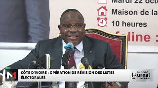 Côte d´ivoire  Opération de révision des listes électorales [upl. by Anaitak991]