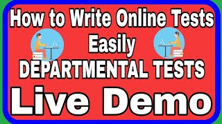 DEPARTMENTAL TESTS ONLINE EXAM DEMO [upl. by Cheatham]