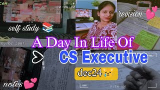 A Day In Life Of CS Executive Student ll DEC24🔥studyvlog companysecretary [upl. by Nnylorac]